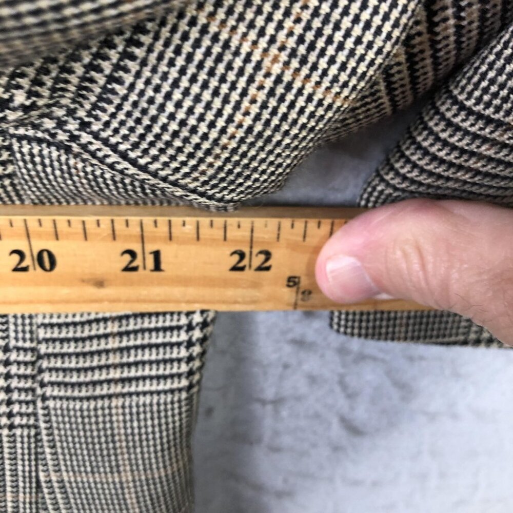 Lauren Ralph Lauren Blazer Mens 43R Brown Wool Glen Plaid Sport Coat Jacket - Picture 3 of 16